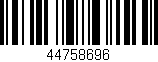 Código de barras (EAN, GTIN, SKU, ISBN): '44758696'