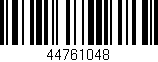 Código de barras (EAN, GTIN, SKU, ISBN): '44761048'