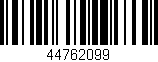 Código de barras (EAN, GTIN, SKU, ISBN): '44762099'