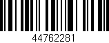 Código de barras (EAN, GTIN, SKU, ISBN): '44762281'