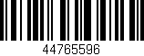 Código de barras (EAN, GTIN, SKU, ISBN): '44765596'