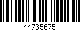 Código de barras (EAN, GTIN, SKU, ISBN): '44765675'