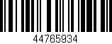 Código de barras (EAN, GTIN, SKU, ISBN): '44765934'