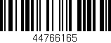 Código de barras (EAN, GTIN, SKU, ISBN): '44766165'