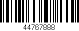 Código de barras (EAN, GTIN, SKU, ISBN): '44767888'