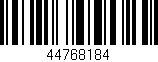 Código de barras (EAN, GTIN, SKU, ISBN): '44768184'