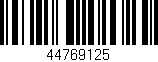 Código de barras (EAN, GTIN, SKU, ISBN): '44769125'
