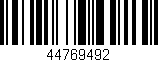Código de barras (EAN, GTIN, SKU, ISBN): '44769492'