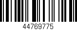 Código de barras (EAN, GTIN, SKU, ISBN): '44769775'