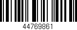 Código de barras (EAN, GTIN, SKU, ISBN): '44769861'