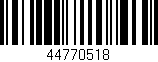 Código de barras (EAN, GTIN, SKU, ISBN): '44770518'