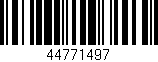 Código de barras (EAN, GTIN, SKU, ISBN): '44771497'