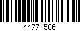 Código de barras (EAN, GTIN, SKU, ISBN): '44771506'