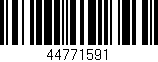 Código de barras (EAN, GTIN, SKU, ISBN): '44771591'