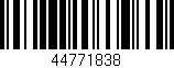 Código de barras (EAN, GTIN, SKU, ISBN): '44771838'