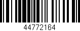 Código de barras (EAN, GTIN, SKU, ISBN): '44772164'