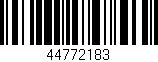 Código de barras (EAN, GTIN, SKU, ISBN): '44772183'