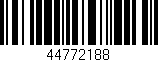 Código de barras (EAN, GTIN, SKU, ISBN): '44772188'