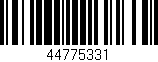 Código de barras (EAN, GTIN, SKU, ISBN): '44775331'