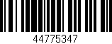 Código de barras (EAN, GTIN, SKU, ISBN): '44775347'