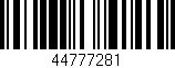 Código de barras (EAN, GTIN, SKU, ISBN): '44777281'