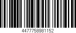 Código de barras (EAN, GTIN, SKU, ISBN): '4477758981152'