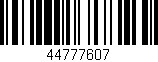 Código de barras (EAN, GTIN, SKU, ISBN): '44777607'