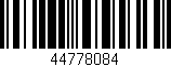 Código de barras (EAN, GTIN, SKU, ISBN): '44778084'