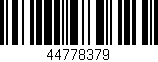 Código de barras (EAN, GTIN, SKU, ISBN): '44778379'