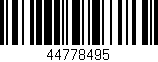 Código de barras (EAN, GTIN, SKU, ISBN): '44778495'
