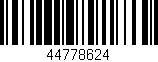 Código de barras (EAN, GTIN, SKU, ISBN): '44778624'