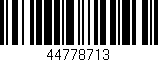 Código de barras (EAN, GTIN, SKU, ISBN): '44778713'