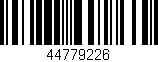 Código de barras (EAN, GTIN, SKU, ISBN): '44779226'