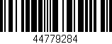 Código de barras (EAN, GTIN, SKU, ISBN): '44779284'