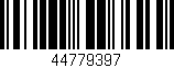 Código de barras (EAN, GTIN, SKU, ISBN): '44779397'