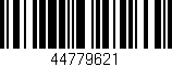 Código de barras (EAN, GTIN, SKU, ISBN): '44779621'