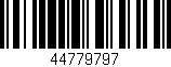 Código de barras (EAN, GTIN, SKU, ISBN): '44779797'