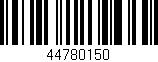 Código de barras (EAN, GTIN, SKU, ISBN): '44780150'