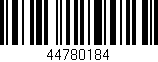 Código de barras (EAN, GTIN, SKU, ISBN): '44780184'