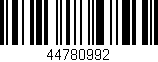 Código de barras (EAN, GTIN, SKU, ISBN): '44780992'