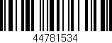 Código de barras (EAN, GTIN, SKU, ISBN): '44781534'