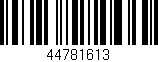 Código de barras (EAN, GTIN, SKU, ISBN): '44781613'