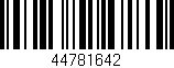 Código de barras (EAN, GTIN, SKU, ISBN): '44781642'
