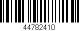 Código de barras (EAN, GTIN, SKU, ISBN): '44782410'