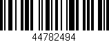 Código de barras (EAN, GTIN, SKU, ISBN): '44782494'