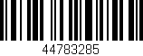Código de barras (EAN, GTIN, SKU, ISBN): '44783285'