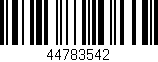 Código de barras (EAN, GTIN, SKU, ISBN): '44783542'