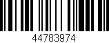 Código de barras (EAN, GTIN, SKU, ISBN): '44783974'