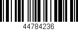 Código de barras (EAN, GTIN, SKU, ISBN): '44784236'