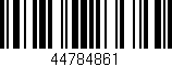 Código de barras (EAN, GTIN, SKU, ISBN): '44784861'